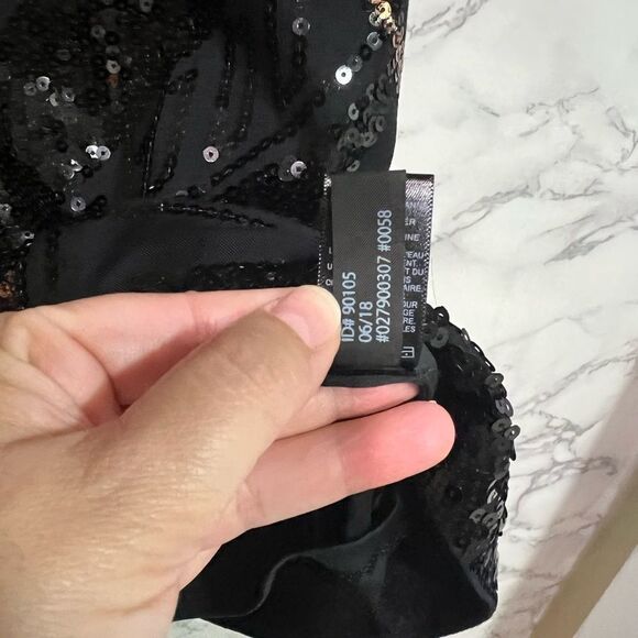 Express Black and Gold Sequin Mini Dress - Picture 4 of 6